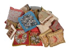 Three various French wool and silk tapestry cushions in Rococo taste