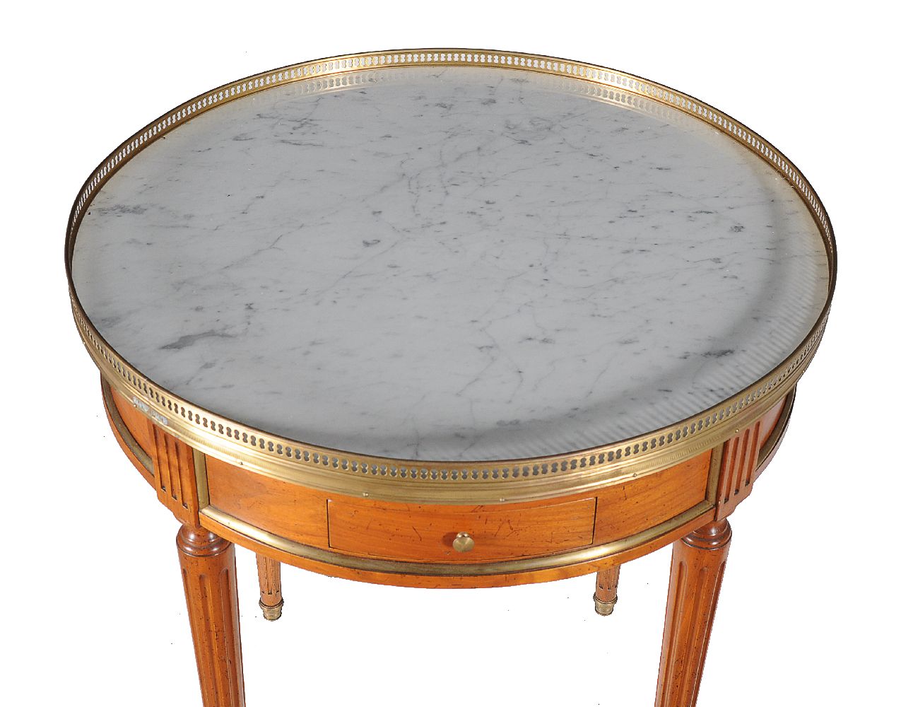 A walnut and marble topped gueridon table - Image 2 of 2