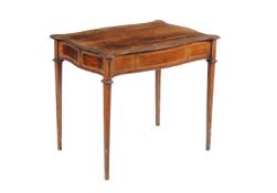 ϒ An Edwardian rosewood and bone inlaid centre table