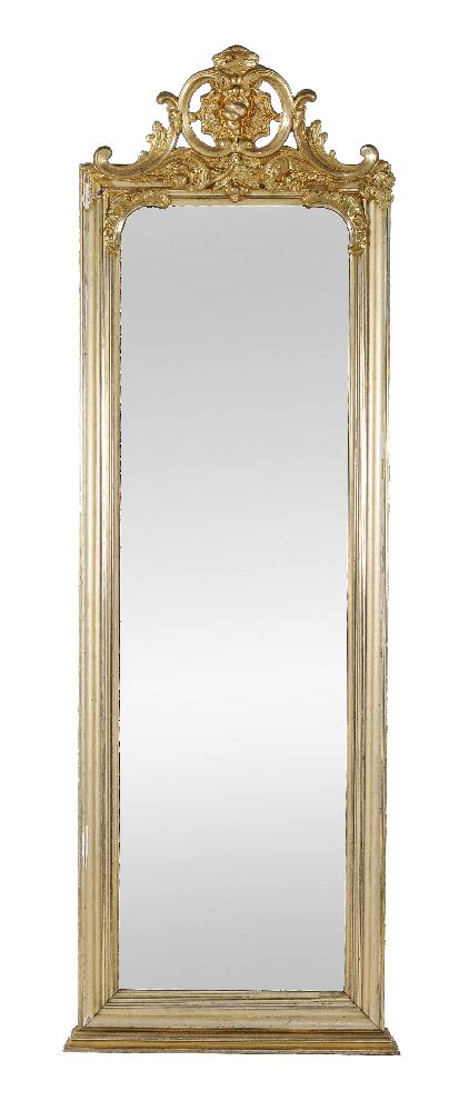 A Victorian giltwood and composition pier mirror