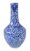 A Chinese blue and white vase