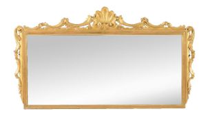 A carved giltwood wall mirror