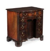 A mahogany kneehole desk