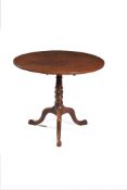 A George III mahogany tilt top table, late 18th century