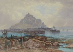 Thomas Hart (British 1830-1916)St Michael’s Mount from Marasion, Cornwall