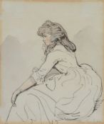 Thomas Rowlandson (British 1756-1827) Study of a girl in profile