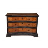 An Italian walnut and marquetry inlaid chest, c. 1700