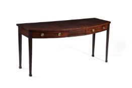 A George III mahogany bowfront serving table, circa 1800