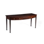 A George III mahogany bowfront serving table, circa 1800