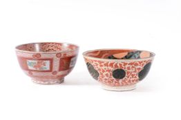 A Japanese Kutani type stoneware bowl, 19th century