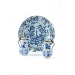 A pair of Chinese blue and white ewers and covers, Kangxi