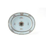 A Chinese armorial 'Famille Rose' serving dish, Qianlong