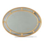 A giltwood and composition oval wall mirror, late 18th/ 19th century