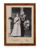 Elizabeth II (Queen of Great Britain) and Philip, Duke of Edinburgh, a full length portrait of the c