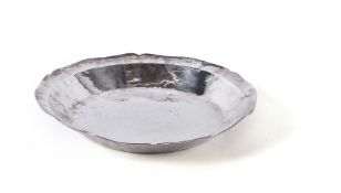 A South American silver coloured dish, unmarked, late 18th or early 19th century