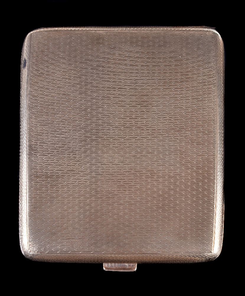 A 9 carat gold rounded rectangular cigarette case, maker's mark indistinct, London 1926 - Image 2 of 4
