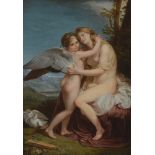 Attributed to Louis Jean François Lagrenée (French 1725-1805)Venus and Cupid in a landscapeOil on ca