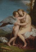 Attributed to Louis Jean François Lagrenée (French 1725-1805)Venus and Cupid in a landscapeOil on ca