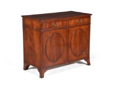 A pair of mahogany side cabinets in George III style, 20th century
