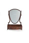 A George III mahogany and tulipwood banded dressing mirror, c.1800