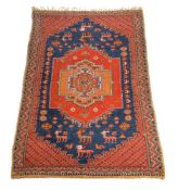 Two woven carpets, probably Moroccan