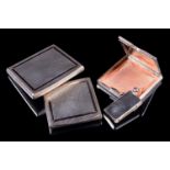A silver cigarette case and powder compact set by Ramsden & Roed, London 1956