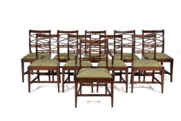 A set of twelve Regency mahogany dining chairs, circa 1815