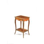 A French Kingwood, parquetry, and ormolu mounted occasional table, 19th century