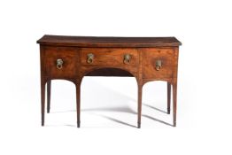 A George III mahogany and crossbanded sideboard, late 18th century