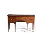 A George III mahogany and crossbanded sideboard, late 18th century