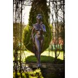 λ Judith Holmes Drewry (British 1950-2011)Nude standing with a drape