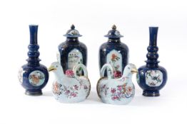 A group of porcelains, probably Edme Samson, late 19th century