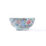 A large Chinese 'Famille Rose' punch bowl, Qianlong