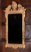 A George I giltwood wall mirror, circa 1720