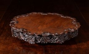 A mahogany lazy Susan