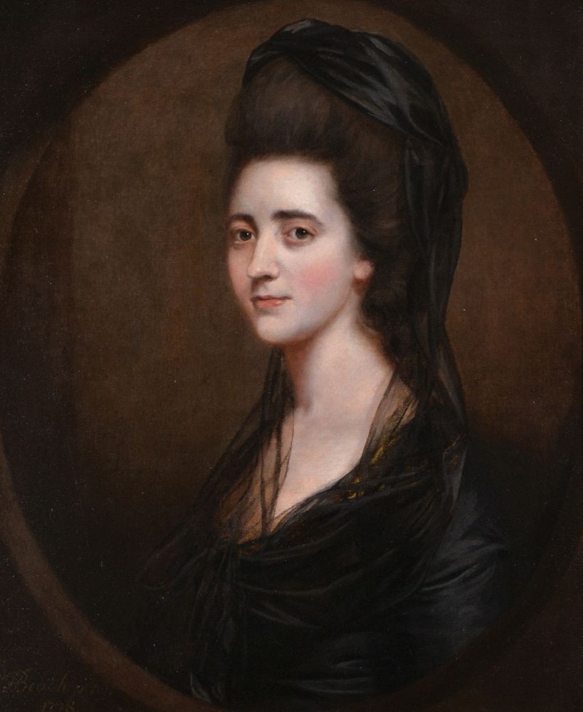 Thomas Beach (British 1738-1806)Portrait of Mrs Weston - Image 2 of 2