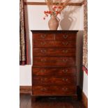 A George III mahogany chest on chest