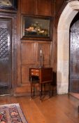 A Regency mahogany and satinwood banded Pembroke table