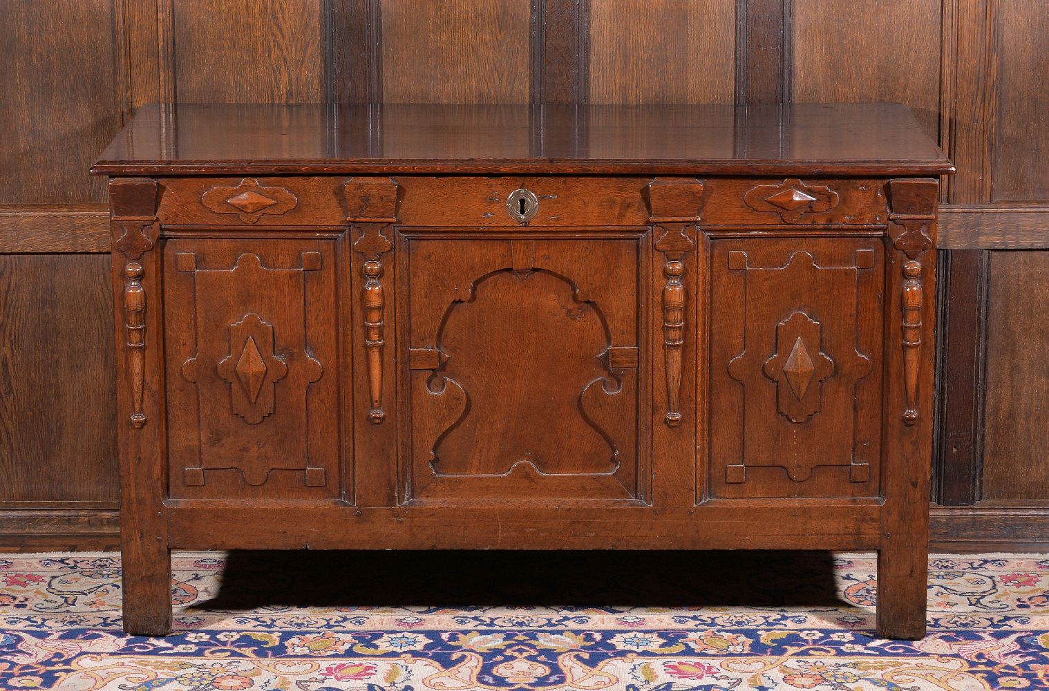 A Commonwealth oak coffer