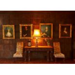 A mahogany console table