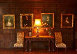 A mahogany console table