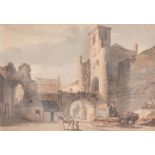 Paul Sandby (British 1731-1809)The East side of Caernarvon