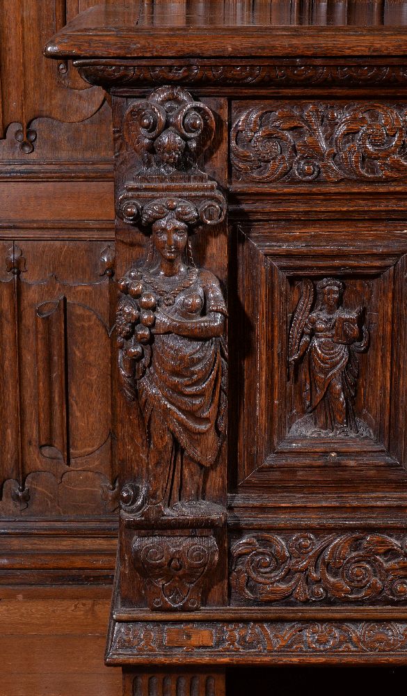 A Continental oak chest, French or Flemish, mid-17th century, - Image 3 of 3