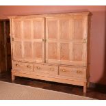 A pine kitchen or press cupboard