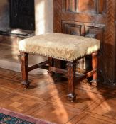 A George III mahogany stool