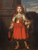 Follower of Pier Francesco Cittadini (Italian 1616-1681)Full length portrait of a boy in red and whi