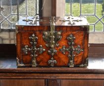 A William and Mary kingwood oyster veneered casket or coffre-fort