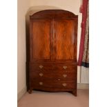 A George III mahogany clothes press