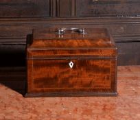 A George III mahogany tea caddy