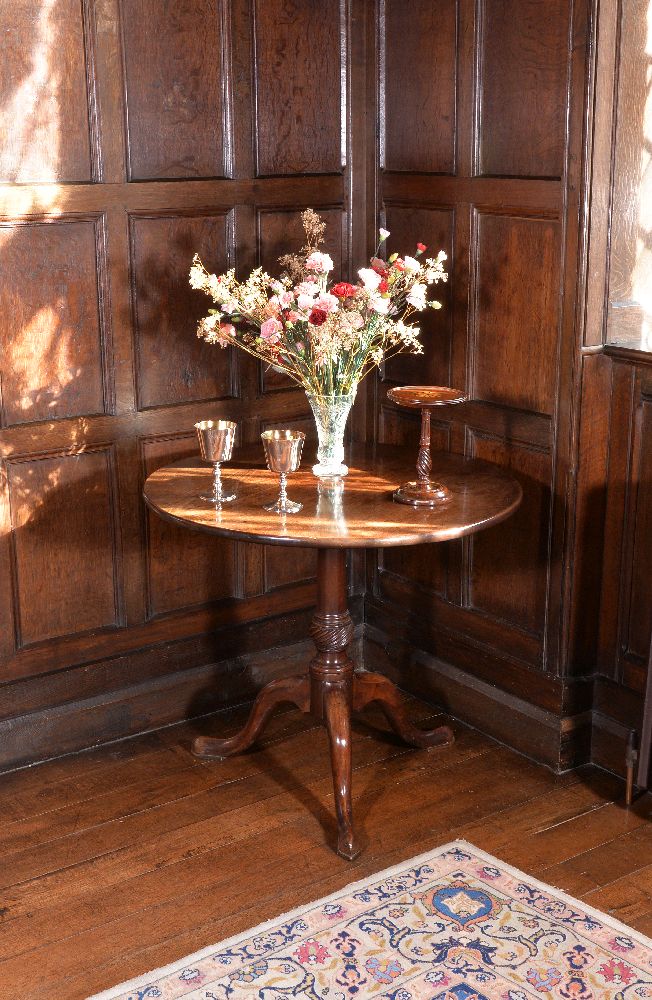 A George III mahogany tripod table, circa 1770